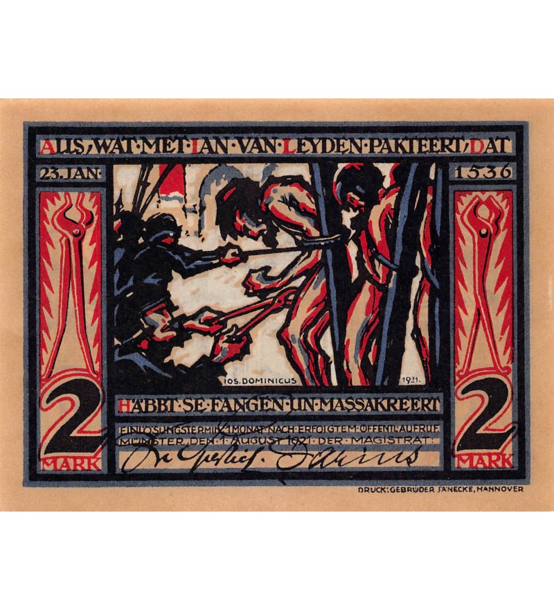ALLEMAGNE, MÜNSTER - 2 MARK 1921