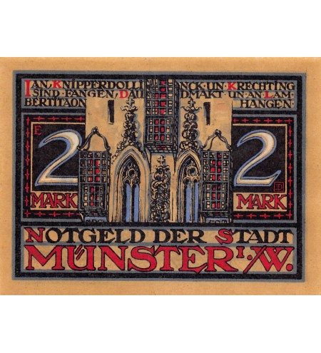 ALLEMAGNE, MÜNSTER - 2 MARK 1921