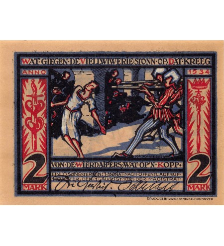 ALLEMAGNE, MÜNSTER - 2 MARK 1921