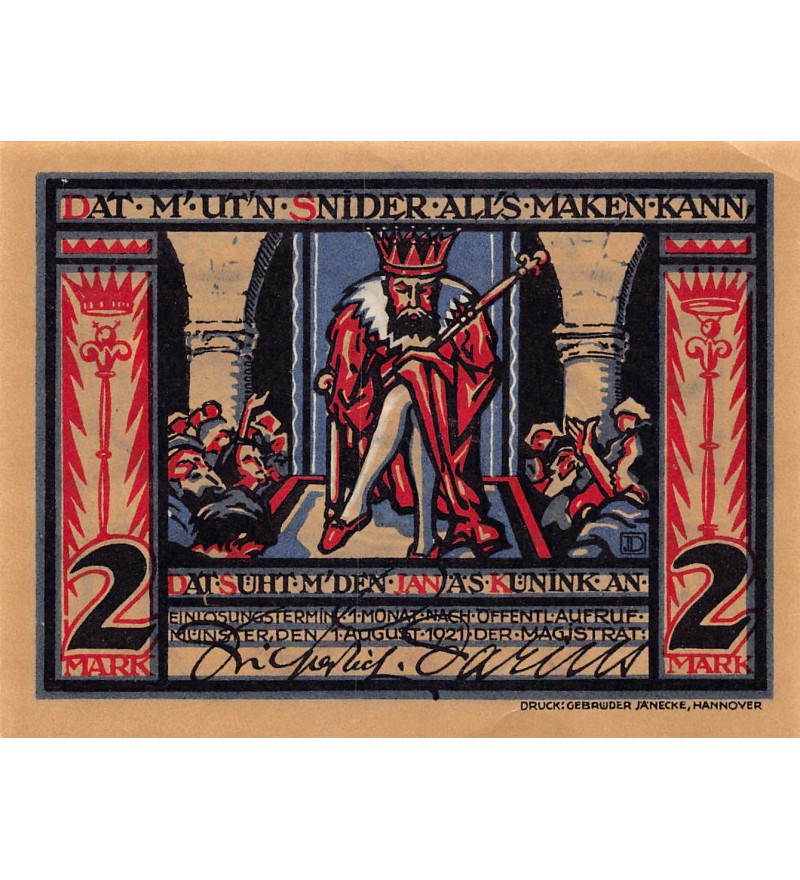 ALLEMAGNE, MÜNSTER - 2 MARK 1921