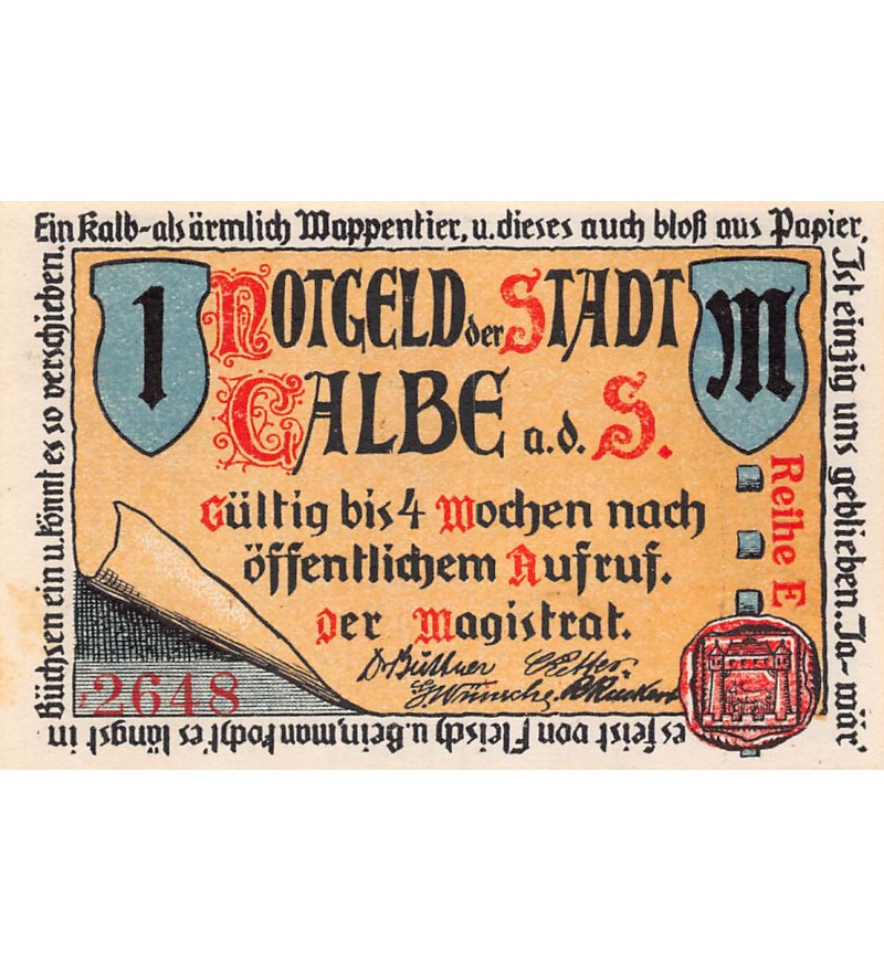 ALLEMAGNE, CALBE - 1 MARK