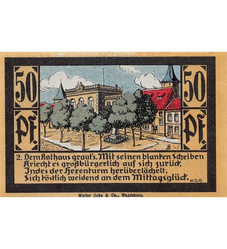 ALLEMAGNE, CALBE - 50 PFENNIG