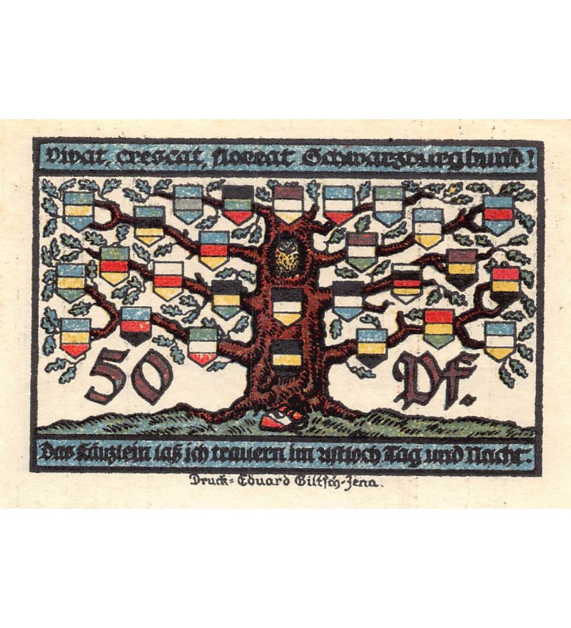 ALLEMAGNE, SCHWARZBURG - 50 PFENNIG 1922