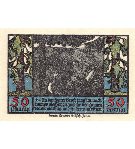 ALLEMAGNE, SCHWARZBURG - 50 PFENNIG 1922