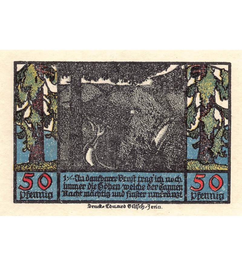 ALLEMAGNE, SCHWARZBURG - 50 PFENNIG 1922