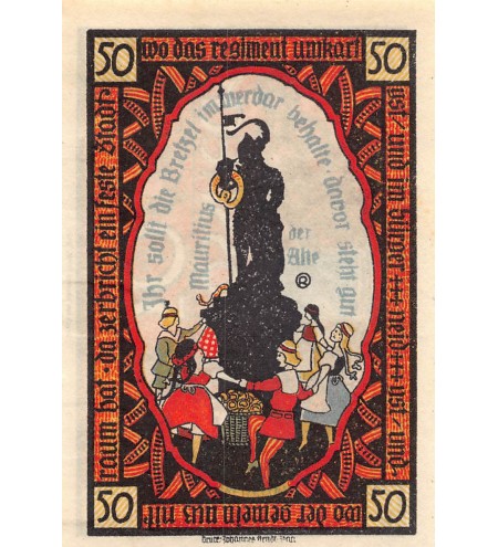 ALLEMAGNE, PÖSSNECK - 50 PFENNIG