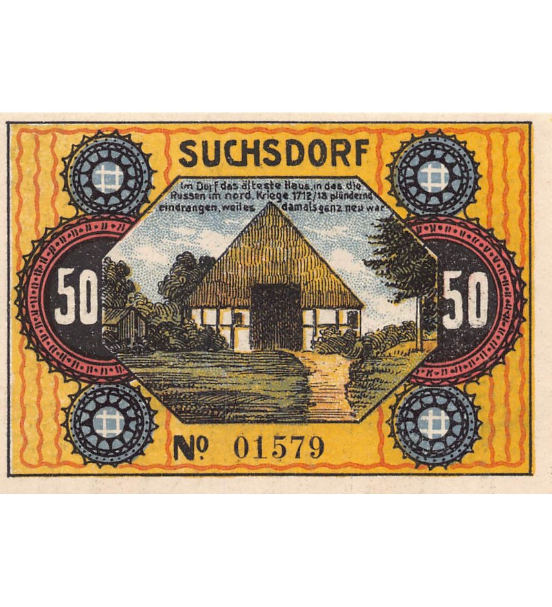 ALLEMAGNE, SUCHSDORF - 50 PFENNIG 1921