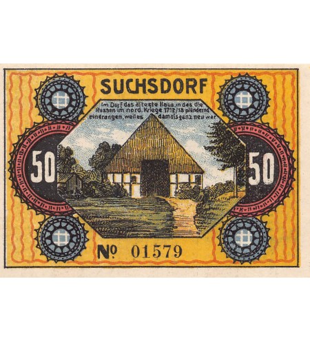 ALLEMAGNE, SUCHSDORF - 50 PFENNIG 1921