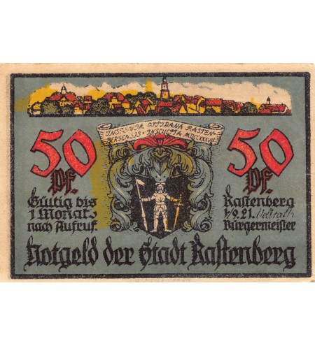 ALLEMAGNE, RASTENBERG - 50 PFENNIG 1921