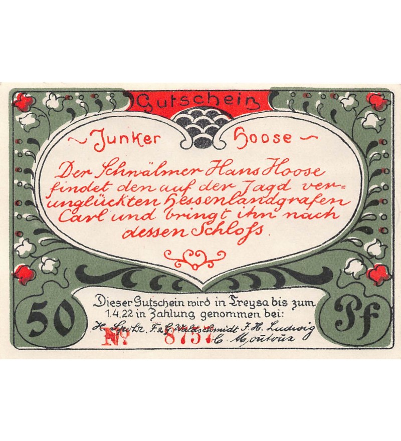 ALLEMAGNE, SCHWALMER - 50 PFENNIG 1922