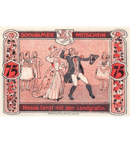 ALLEMAGNE, SCHWALMER - 75 PFENNIG 1922