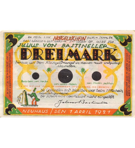 ALLEMAGNE, NEUHAUS - 3 MARK 1921