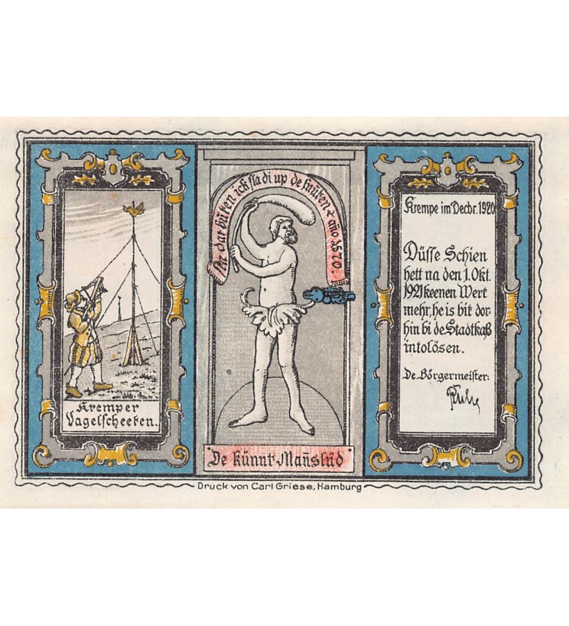 ALLEMAGNE, KREMPE - 50 PFENNIG 1921