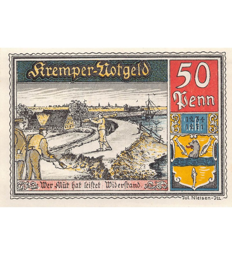 ALLEMAGNE, KREMPE - 50 PFENNIG 1921