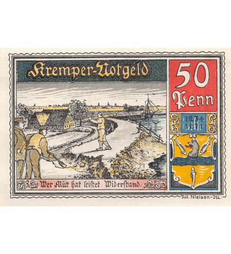 ALLEMAGNE, KREMPE - 50 PFENNIG 1921