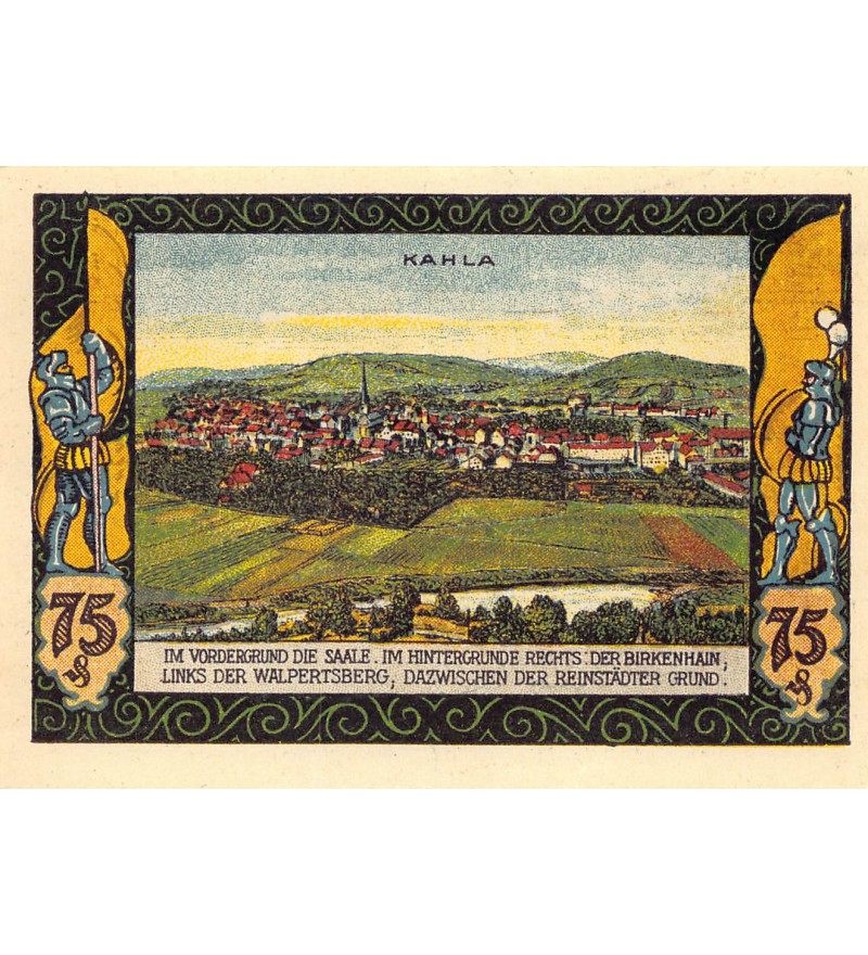 ALLEMAGNE, KAHLA - 75 PFENNIG 1921