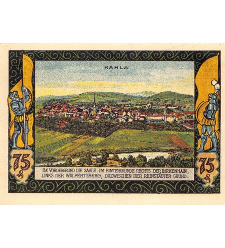 ALLEMAGNE, KAHLA - 75 PFENNIG 1921