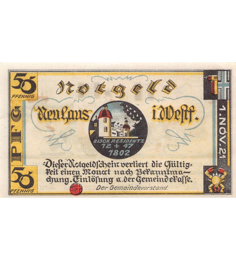 ALLEMAGNE, NEUHAUS - 50 PFENNIG 1921