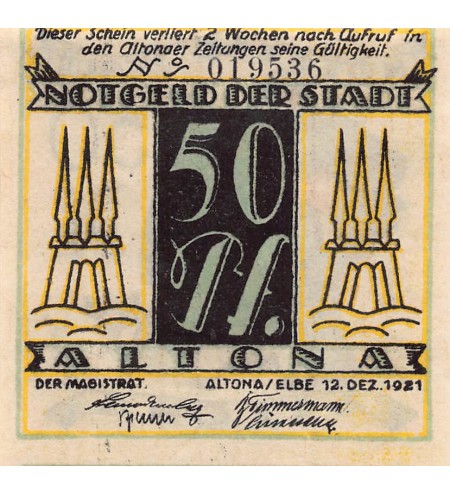 ALLEMAGNE, ALTONA - 50 PFENNIG 1921