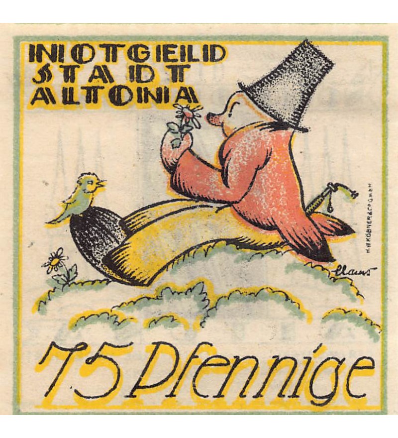 ALLEMAGNE, ALTONA - 75 PFENNIG 1921