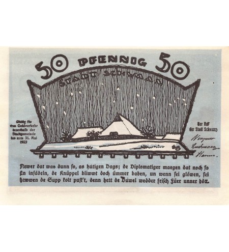 ALLEMAGNE, SCHWAAN - 50 PFENNIG 1922