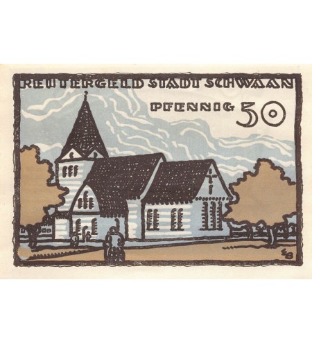 ALLEMAGNE, SCHWAAN - 50 PFENNIG 1922