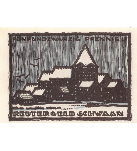 ALLEMAGNE, SCHWAAN - 25 PFENNIG 1922