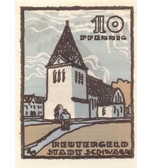 ALLEMAGNE, SCHWAAN - 10 PFENNIG 1922 2
