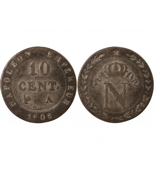 NAPOLEON Ier﻿ - 10 CENTIMES 1808 A PARIS 2