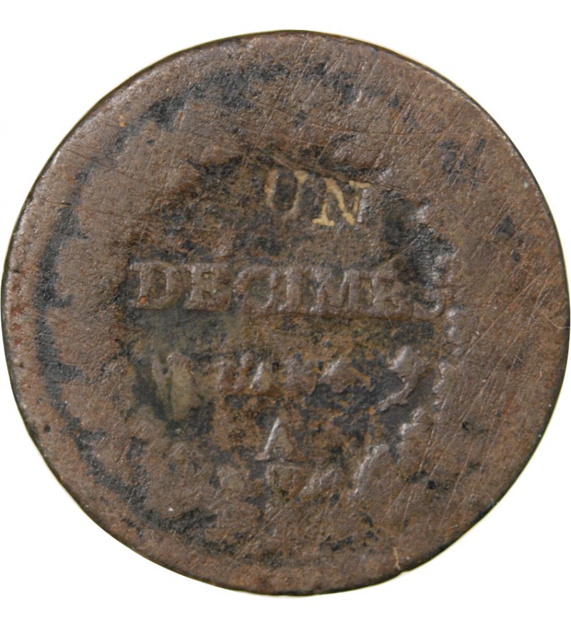 DUPRÉ - DECIME AN 4 A PARIS "modification du 2 Décimes"