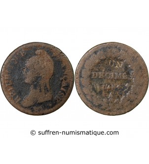 DUPRÉ - DECIME AN 4 A PARIS "modification du 2 Décimes"