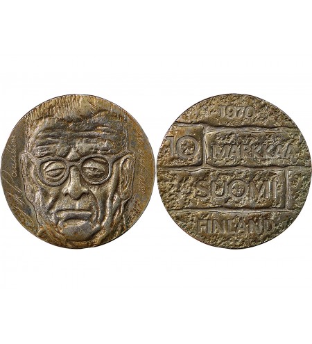 FINLANDE - 10 MARKKAA ARGENT 1970 - PRESIDENT PAASIKIVI