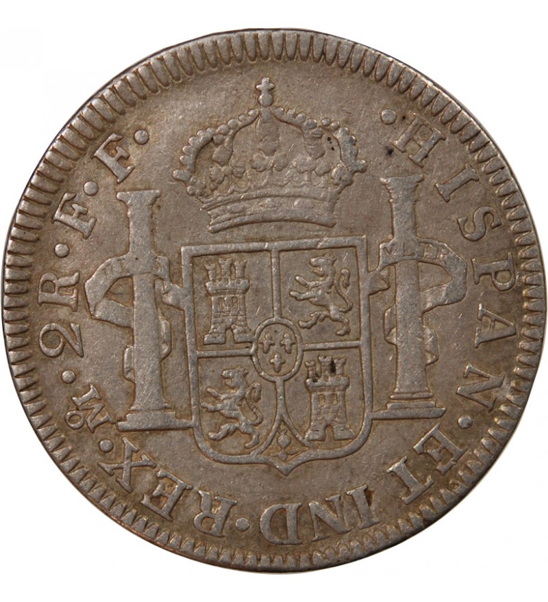 MEXIQUE, CHARLES III - 2 REALES ARGENT 1780 MEXICO