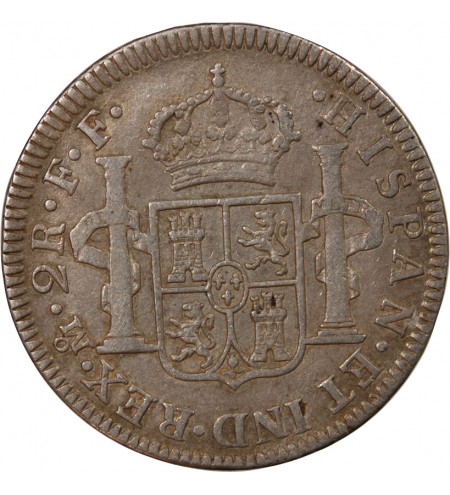 MEXIQUE, CHARLES III - 2 REALES ARGENT 1780 MEXICO