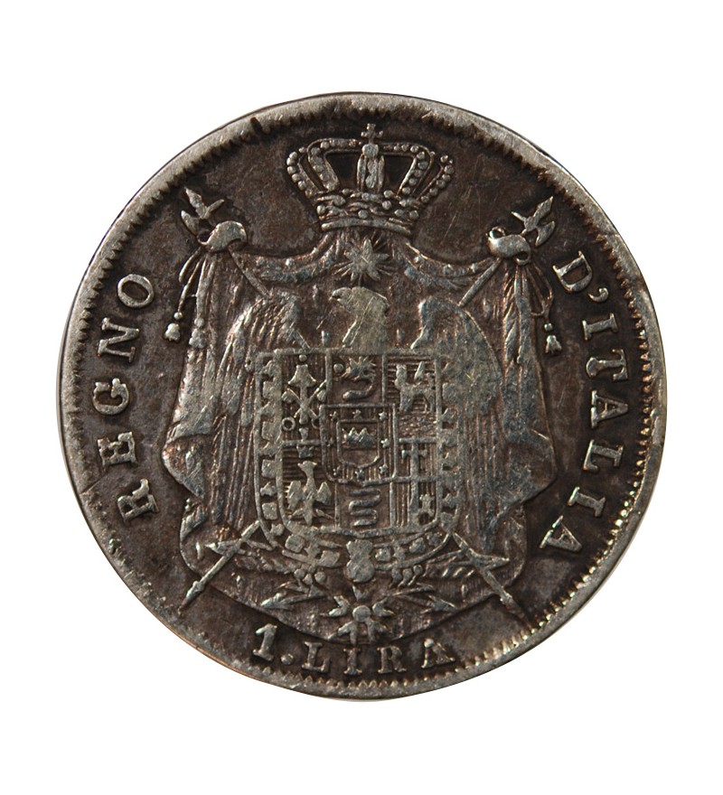 ITALIE, NAPOLEON Ier - LIRA ARGENT 1811 B BOLOGNE
