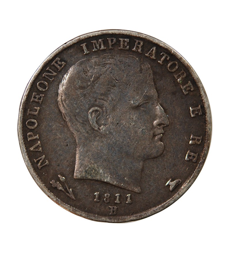 ITALIE, NAPOLEON Ier - LIRA ARGENT 1811 B BOLOGNE