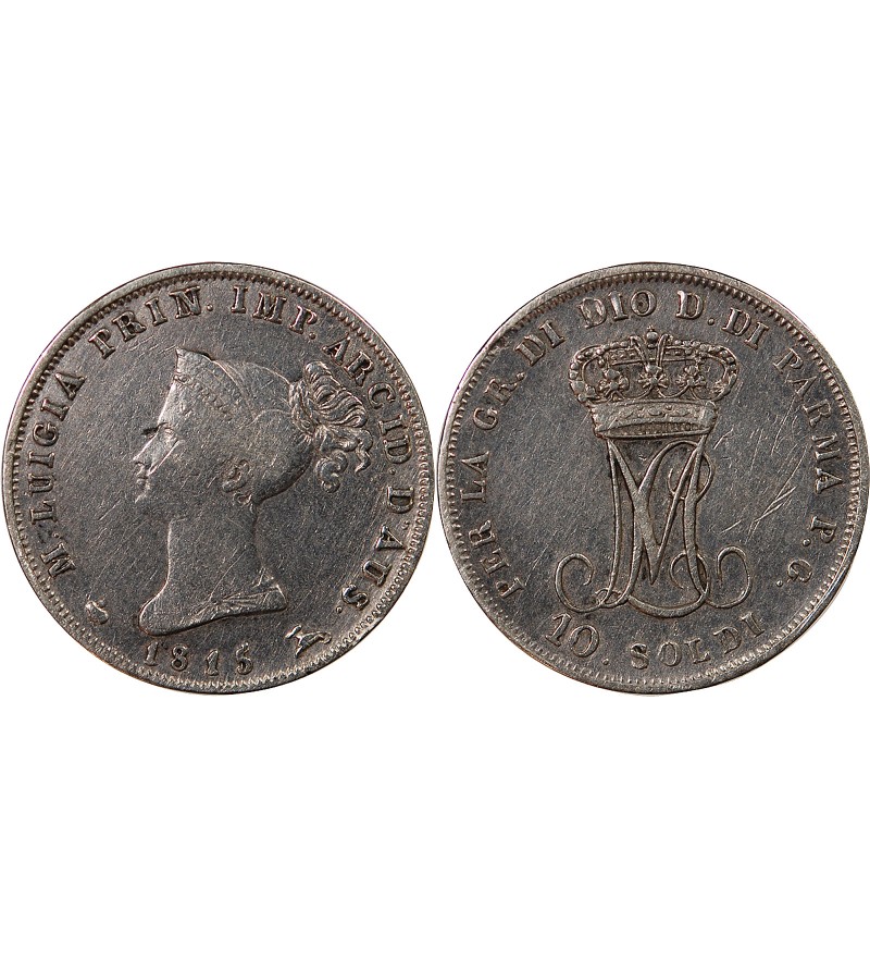 ITALIE, DUCHE DE PARME, MARIE-LOUISE - 10 SOLDI ARGENT 1815