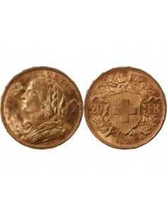 SUISSE, CONFEDERATION HELVETIQUE - 20 FRANCS OR 1926 BERN 2