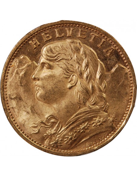 SUISSE, CONFEDERATION HELVETIQUE - 20 FRANCS OR 1926 BERN