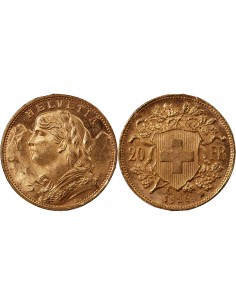 SUISSE, CONFEDERATION HELVETIQUE - 20 FRANCS OR 1926 BERN 2