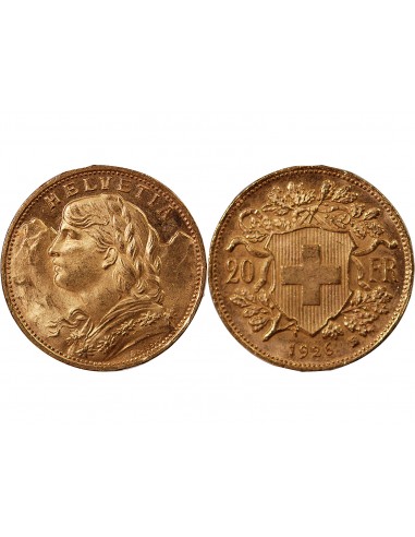 SUISSE, CONFEDERATION HELVETIQUE - 20 FRANCS OR 1926 BERN