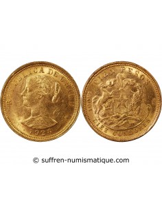 100 Pesos en OR 1926 - Chili