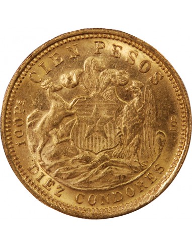 100 Pesos en OR 1926 - Chili