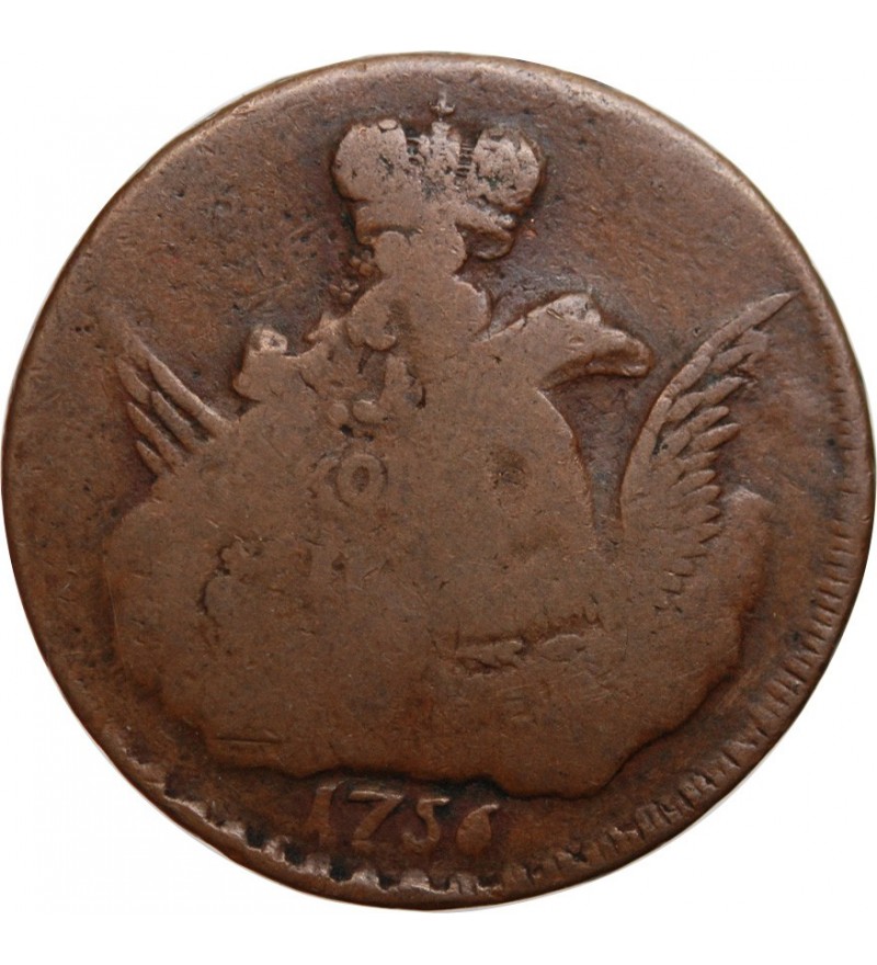 RUSSIE - ELISABETH Ier 1 KOPECK 1756 MOSCOU