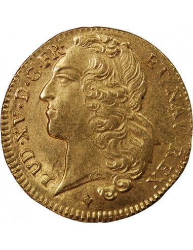 LOUIS XV - DOUBLE LOUIS D'OR AU BANDEAU 1748 BB STRASBOURG