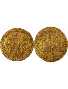 CHARLES VII - ﻿ECU D'OR A LA COURONNE 1445 TOURNAI 2
