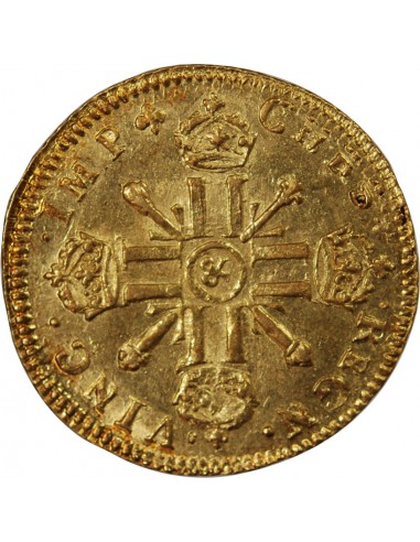 LOUIS XIV - LOUIS D'OR AUX 8 L ET INSIGNES 1701 AIX