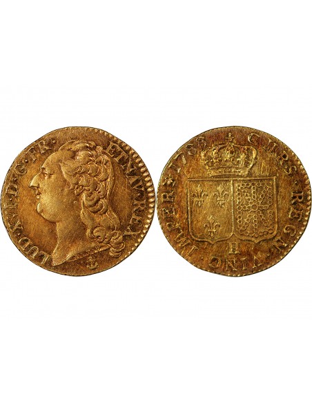 LOUIS XVI - LOUIS D'OR 1788 H LA ROCHELLE