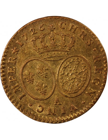 LOUIS XV ﻿- 1/2 LOUIS D'OR AUX LUNETTES 1726 A PARIS