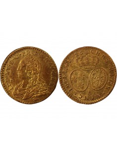 LOUIS XV ﻿- 1/2 LOUIS D'OR AUX LUNETTES 1726 A PARIS 2